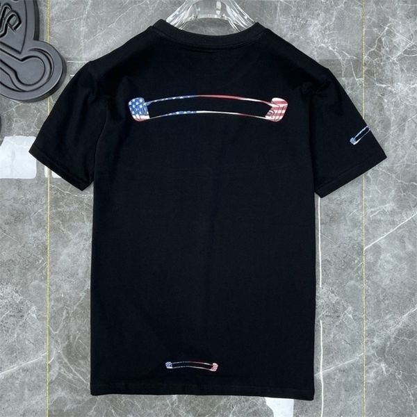 

men's ch loose summer classic designer t shirts short sleeves letter horseshoe sanskrit cross print sweatshirts t-shirts woman tees 9g2, White;black