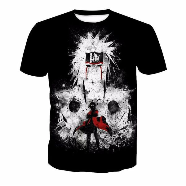 

men fashion t shirt brand summer tees naruto shippuden red sun anime striped men t-shirt 100% cotton tees t shirts for men260f, White;black