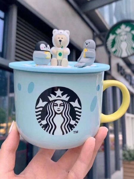 

starbucks summer ocean zoo mug cute cartoon large capacity ceramic deskdrinking coffee cup