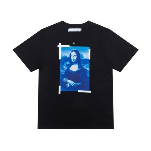 

fashion designer offs t shirts brand tees mens luxury t-shirt religious oil painting letter back arrow tshirts clothing loose cotton women, White;black