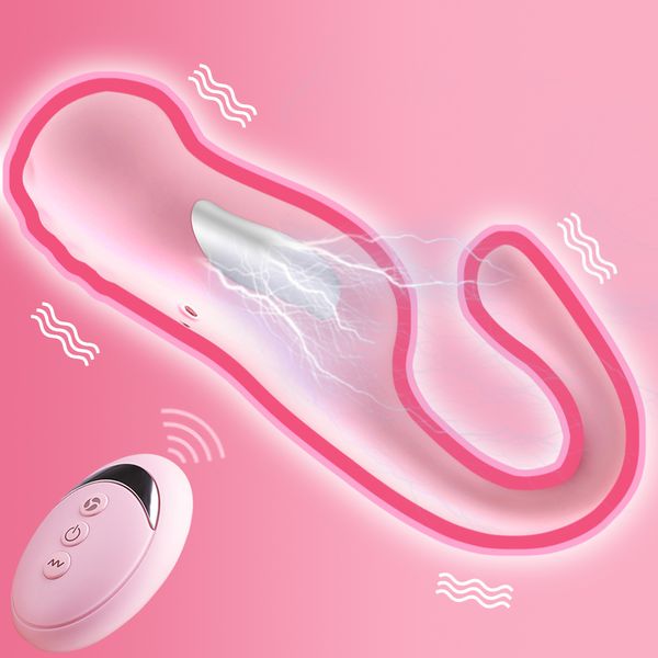 Timulador de clitóris Orgasmo controle remoto Jump ovo de ovo de ovo de choque elétrico vibrador g spot 7 velocidades de brinquedos sexy para mulher