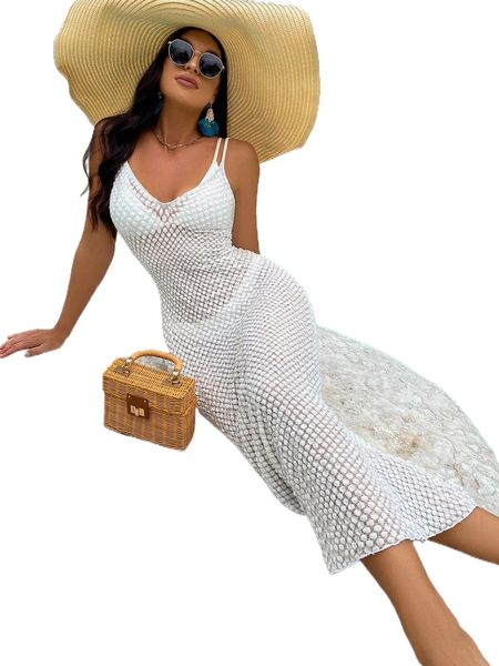 

crisscross tie backless cover up without bikini q2ik#, White;black