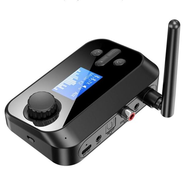 C41s Bluetooth-Sender Empfänger Audio-Stereo-Wireless-Adapter für PC-TV-Verstärker 3,5-mm-AUX-Buchse BT5.0