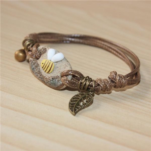 Bracelets de charme MIDO JOIXAS CERAMICA DE CERAMICA Handcraft Cadeia de corda feminina para mulheres #5250CHARM