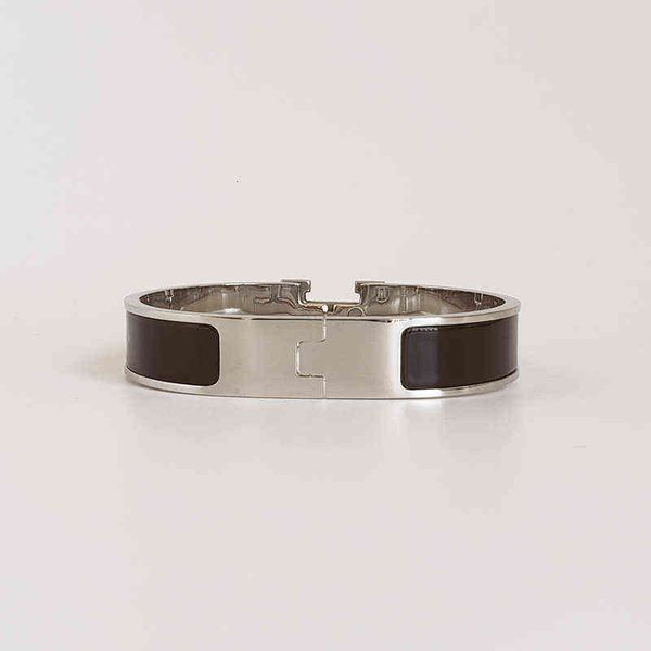 

designer design bangle stainless steel sliver buckle bracelet fashion jewelry men and women bracelets, Black
