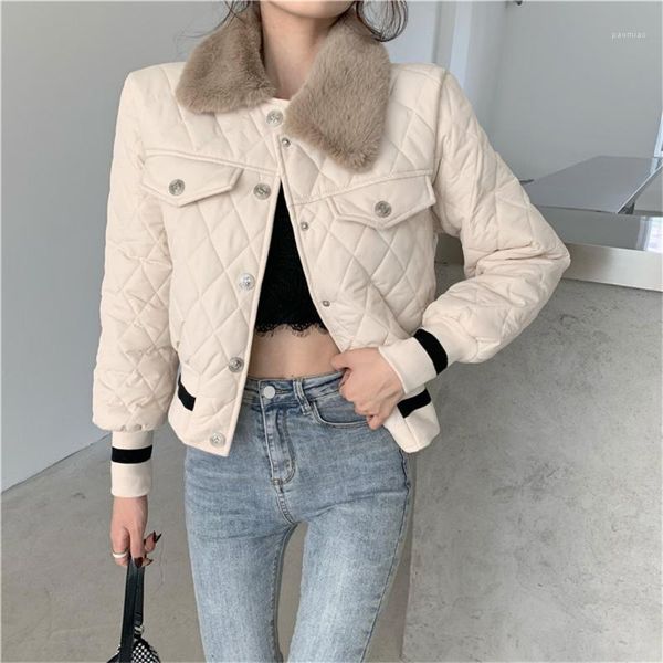 Women Down Down Parkas Alien Kitty Chic Slim High Women Women Coats Elegante Casal Casual Elegante 2022 OL All Match Hobes Lady Jackets