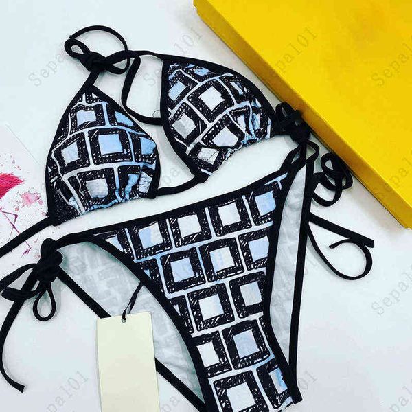 

outdoor women swimwear bikini spring fashion letter print swimsuits tankinis bathing suit no box, White;black