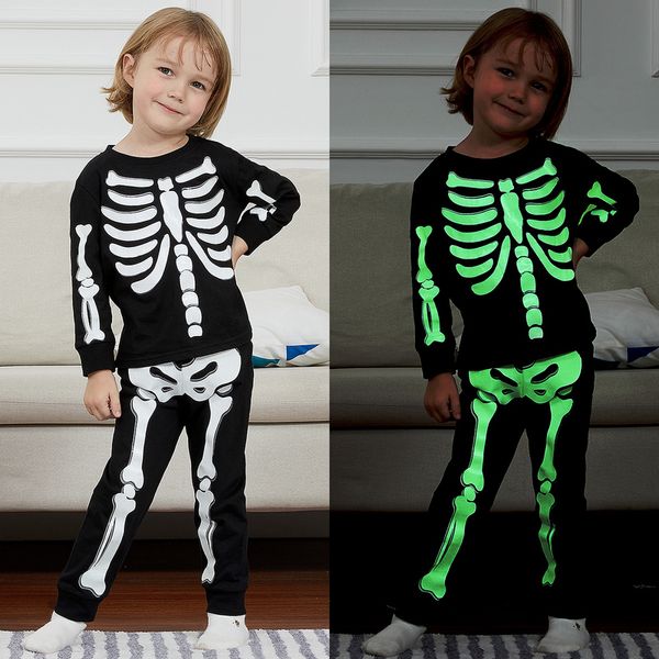 Ocasiões especiais Crianças Pijamas de esqueleto de meninos