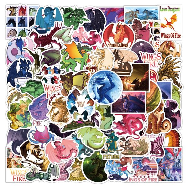 

100pcs wings of fire stickers diy graffiti wall lapbook decals sticker