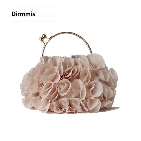 Bolsas de marca de moda Bolsa de flores feminino Bolsa de champanhe de luxo sólida Totas de noiva floral embreagem de dia casual da moda