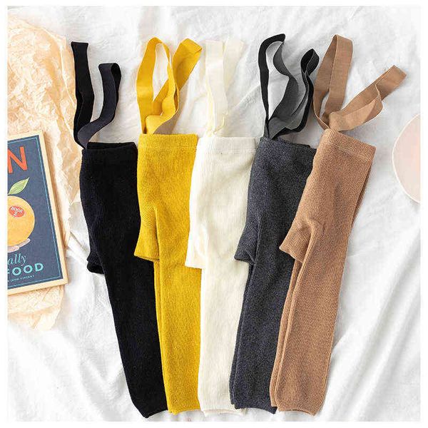 

soft cotton baby suspender leggings tights newborn toddler high waist elasticity solid pantyhose spring clothes accessories 0-2y l220716, Pink;yellow
