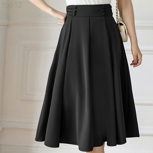 

designer2022 spring and summer new pleated skirt with high waist thin medium length covering the crotch irregular a-shaped luxurious, White