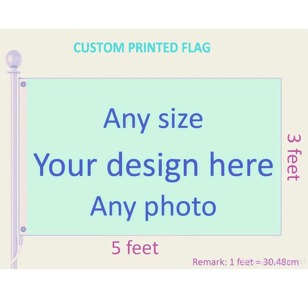

personalization custom made flag 90*150cm (3ft*5ft) size polyester banner home garden flags festive gifts any logo and color 100d polyester