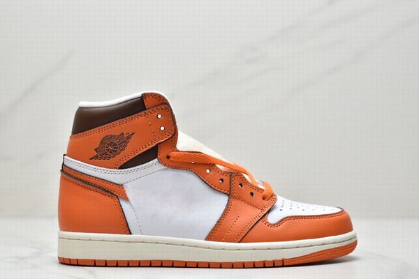 

with box 2022 1 high starfish basketball shoes men women white orange 1s sneaker