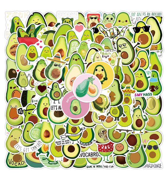 

stickers decor lapsmiling happy avocados 50pcs waterproof vinyl water bottleskateboard phone guitar bumper funny decals luggage graffiti pat