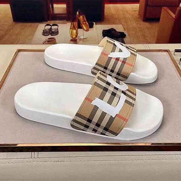 

slippers summer large sandals couple's plaid rainbow letter love vietnamese beach, Black