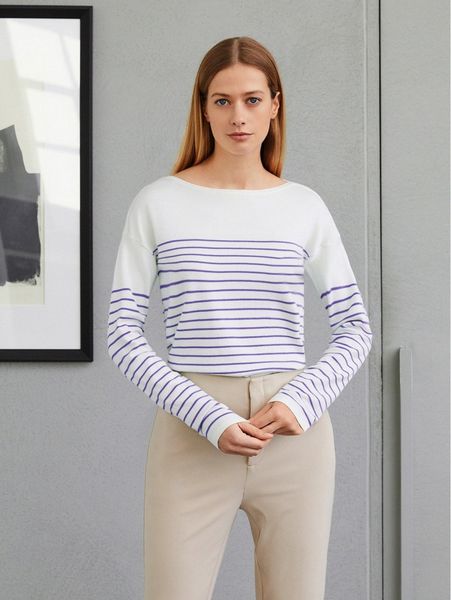 

motf premium wool-mix boat neck sweater v8vb#, White;black