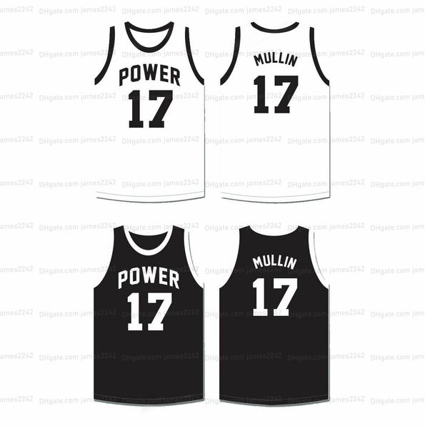 Özel Chris Mullin #17 Lise Basketbol Forması All Ed White Black Herhangi bir İsim Numarası En İyi Kalite