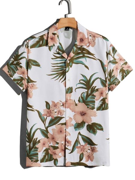 

men tropical print shirt r6ry#, White;black