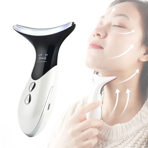 

ems ion pn warm therapy neck wrinkle removal vibration massager face lifting beauty device anti forehead lines double chinne