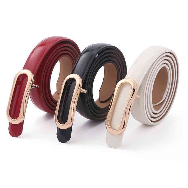 

belts cowhide belt women's fashion bright leather dress thin yiwu, Black;brown