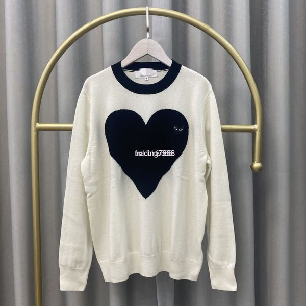 

women's knits & tees chuanjiu 21 autumn and winter heart-shaped pullover long sleeve sweater pure wool female round neck bottomed versa, White