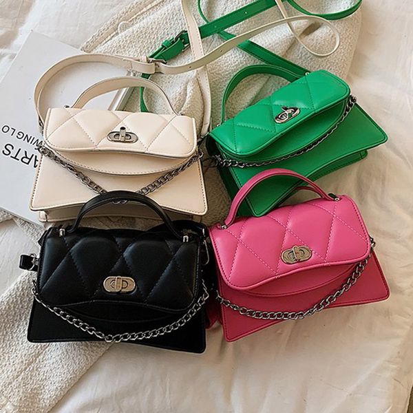 

women hand strap handbag ladies pu leather small flap shoulder bags green black crossbody bag designer female phone bags
