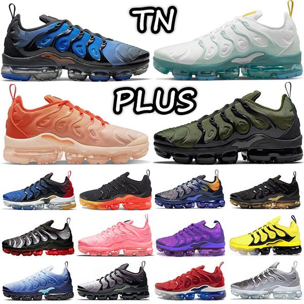 

2023 tn plus mens running shoes since 1972 orange gradients lemon lime triple black white red royal blue metallic gold men women trainers sp