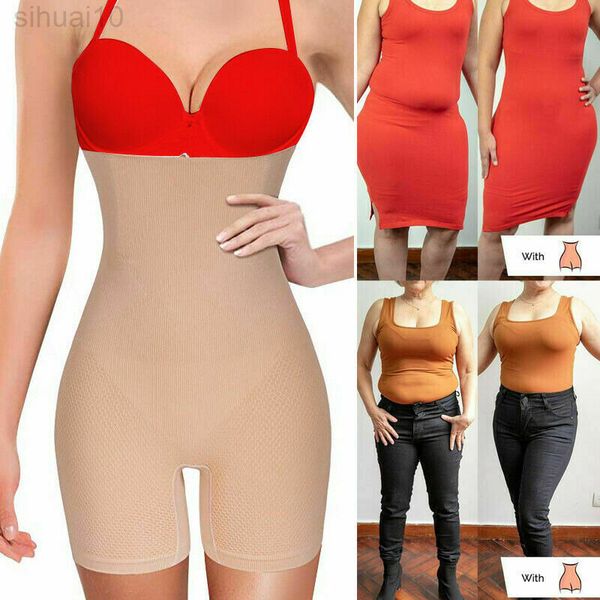 Pantaloncini a vita alta per tutto il giorno Pantaloni Donna Body Shaper Intimo Donna Perdere i grassi Intimo elasticizzato e contenitivo Corsetto Shapewear L220802