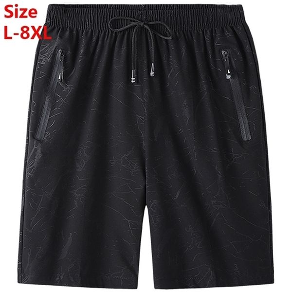 

plus size 6xl 7xl 8xl mens quick dry shorts summer breathable sportswear jogger beach short pants male gyms fitness 220602, White;black
