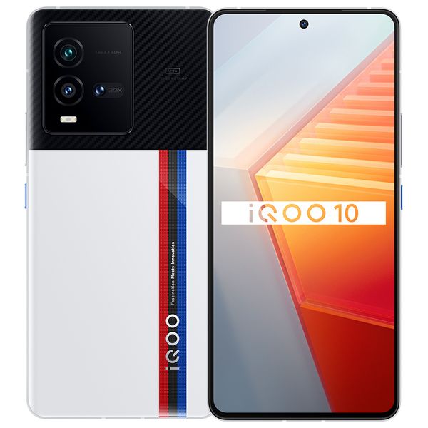 Original Vivo IQOO 10 5G Mobiltelefon 8 GB 12 GB RAM 256 GB 512 GB ROM Snapdragon 8 Plus Gen 1 50 MP AF NFC Android 6,78 Zoll Vollbild-Fingerabdruck-ID Face Wake Smart Mobiltelefon