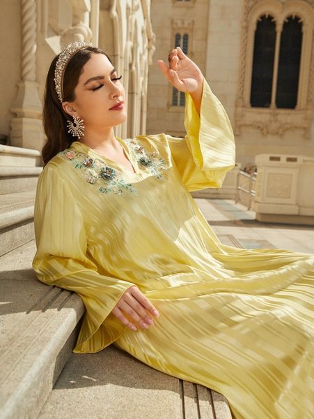 

plus appliques v neck tunic dress g1i6#, Black