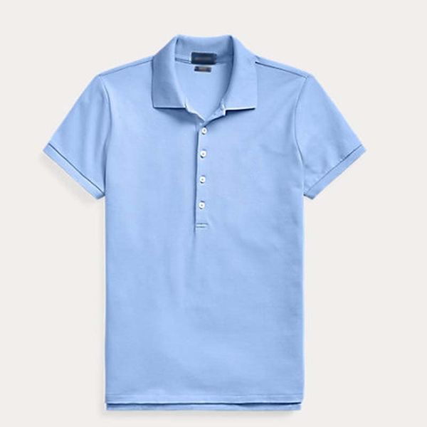 

luxury brand ladies designer polo t shirt summer fashion trend embroidered small logo breathable short sleeve lapel casual women's top, White