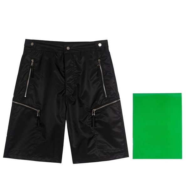 

casual multi zip pocket shorts loose wide leg sweatpants men sports basketball shorts summer skateboard shorts, White;black