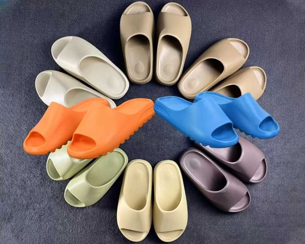 

designer foam runner slippers men woman mineral blue sandals ochre bone runr sand pure onyx stone sage sulfur west slide slides sandals shoe, Black
