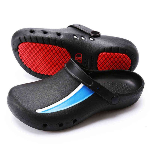 

breathable chef shoes kitchen labor protection canteen non slip waterproof oil proof el bathroom, Black;brown