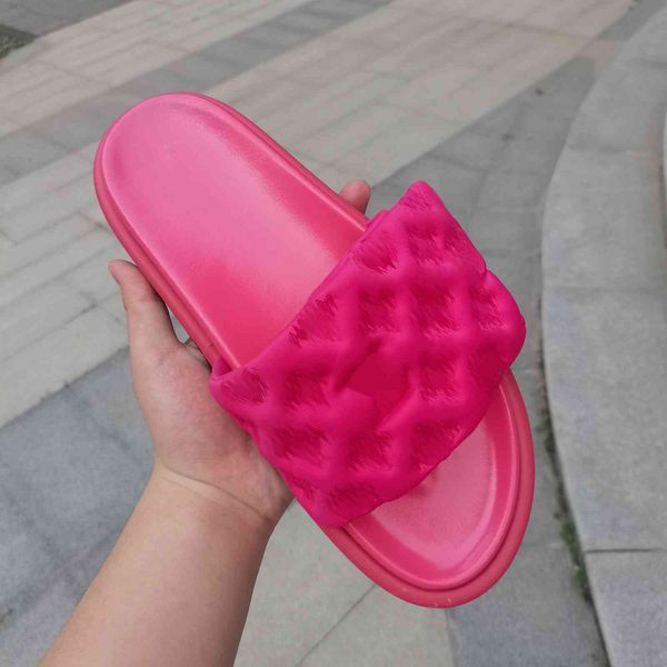 

designer pool pillow comfort embossing slippers mules fashion show slides men leather slipper sole indoor sandals size 35-46, Black