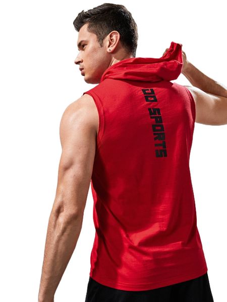 

men letter graphic hooded sports tee s9mq#, White;black