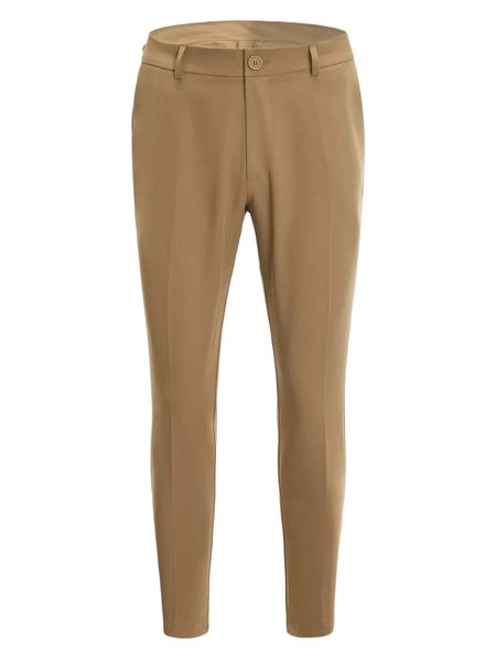

x klvn men solid zipper fly tailored pants r7ln#, Black