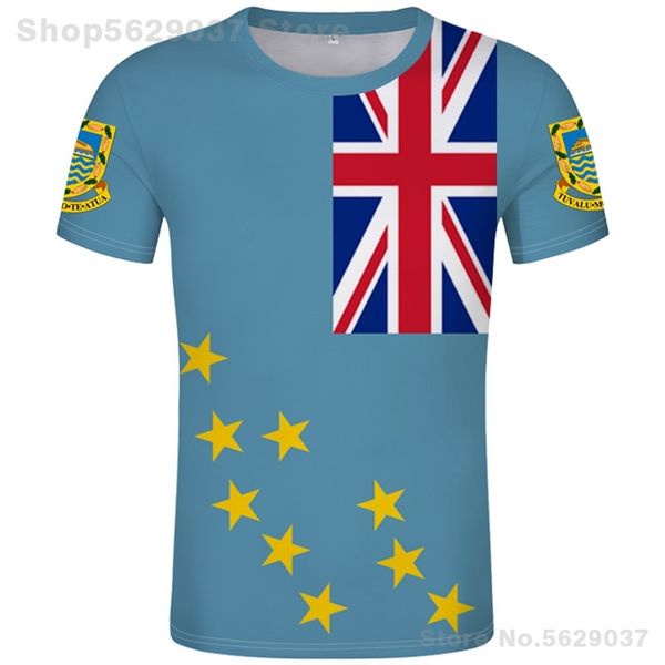 

tuvalu t shirt diy custom name number tuv t-shirt nation flag tunisie tv tuvaluan country print po text flexible clothes 220702, White;black
