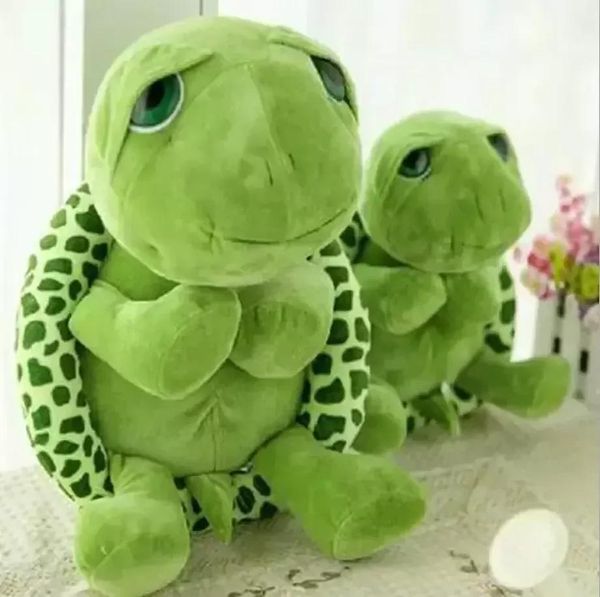 Ups 20cm doldurulmuş hayvanlar süper yeşil büyük gözler kaplumbağa kaplumbağa peluş oyuncaklar çizgi film tasarlanmış anime çocuklar bebek doğum günü Noel oyuncak hediye