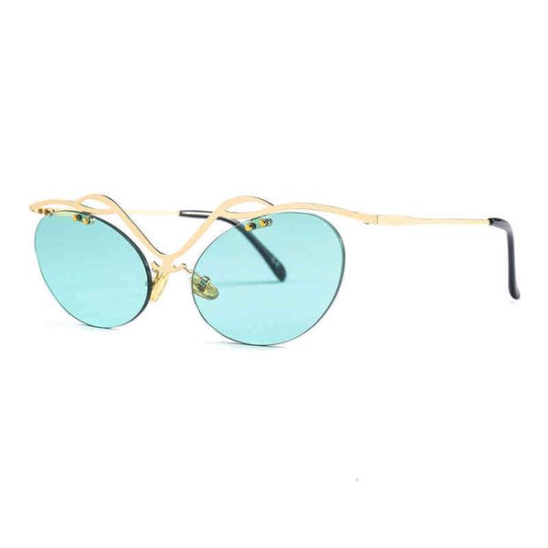 

sunglasses 23028 cat's eye women's hollow out frame sunglasses personalized men's and women's street fashion z2i5, White;black