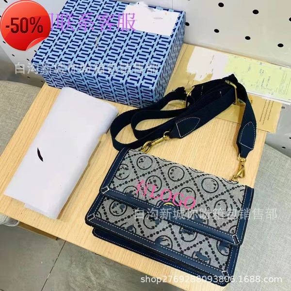 

the factory directly 2021 new tb canvas small single shoulder span double organ bag generous lipstick zero wallet