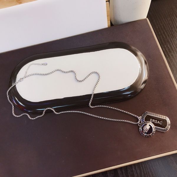 

fashion choker necklace designer sier plated stainless steel letter pendant necklaces statement for women wedding jewelry x107, Silver