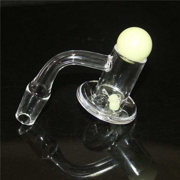 Narghilè Flat Top Blender Banger al quarzo con marmo di vetro Perle di rubino Set 10mm 14mm 18mm 45 90 Chiodi al quarzo Per pipa ad acqua Bong dab rig