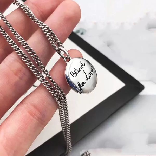 

luxury fashion necklace designer jewelry pendants engagement gift flower bird tiger heart pendant circle necklace for women simple couples s, Silver