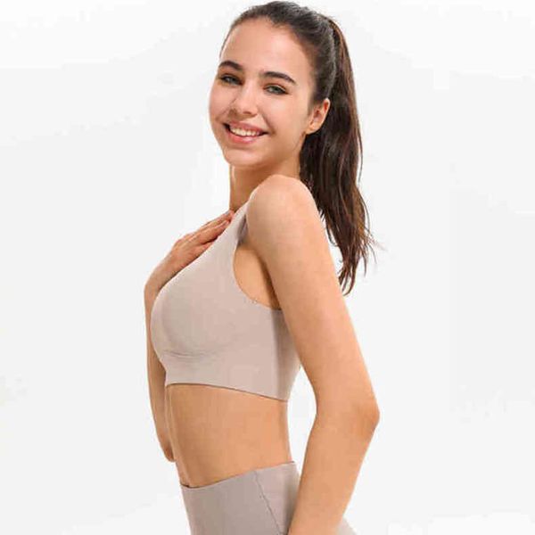 

lu-ds44 lulu bras brand yoga bra women's gathered running vest fitness after breasting training cross back sports underwear ev1s, Red;black