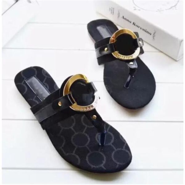 

designer sandal thong women fashion slippers pu leather flip flops summer beach shoes casual slides, Black