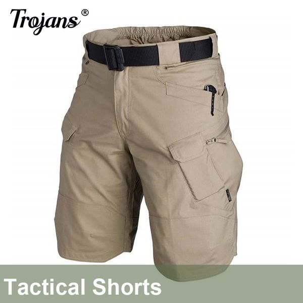 

summer men tactical shorts outdoor hiking waterproof quick dry work camo short pant for hunting fishing 220608, White;black