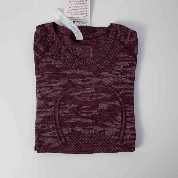 

fashion brand classic lulu t shirts short sleeve o neck sports t-shirt women fitness stretchy yoga tshirts breathable high elastic athletic, White